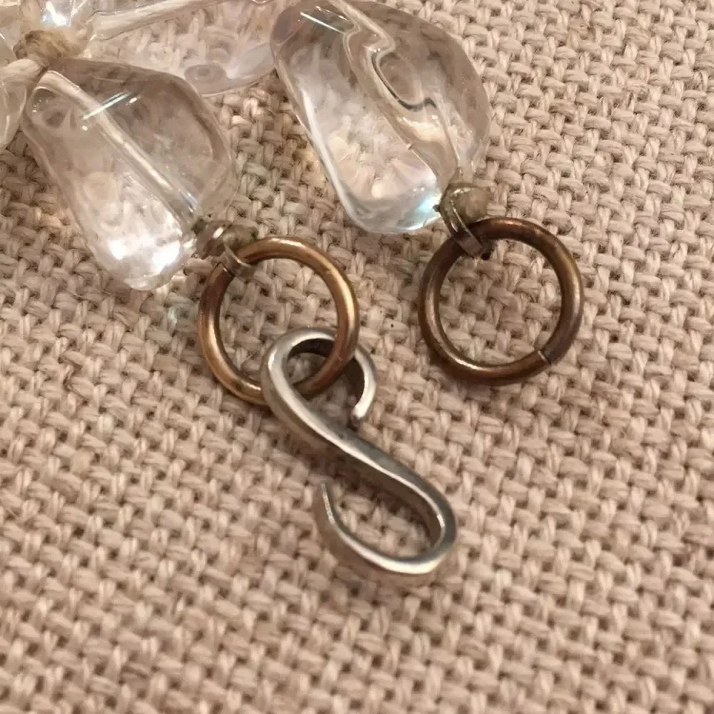 Polished Clear Quartz Gem Rock Necklace 17.75”